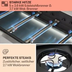 Tomahawk Gasgrill 5x3,6 KW + 2,7 KW Brenner 80x43,5 Cm Grill Edelstahl -Outdoor Grills Verkaufsgeschäft 10034712 de 0003 usp