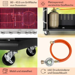 Tomahawk Gasgrill 5x3,6 KW + 2,7 KW Brenner 80x43,5 Cm Grill Edelstahl -Outdoor Grills Verkaufsgeschäft 10034712 de 0005 usp