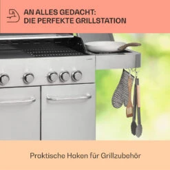 Valkyrie Gasgrill 4x3,5 KW + 3,15 KW Brenner 74x44 Cm Grill Edelstahl -Outdoor Grills Verkaufsgeschäft 10034715 de 0007 usp