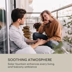 Savona Solarbrunnen 2,8 W Polyresin 5h Akku LEDs Steinoptik -Outdoor Grills Verkaufsgeschäft 10034720 yy 0006 logo Blumfeldt Savona Solarbrunnen Steinoptik