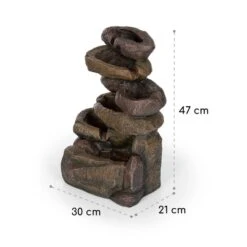 Savona Solarbrunnen 2,8 W Polyresin 5h Akku LEDs Steinoptik -Outdoor Grills Verkaufsgeschäft 10034720 yy 0008 logo Blumfeldt Savona Solarbrunnen Steinoptik