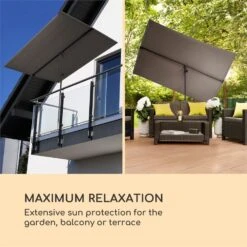 Bestseller -Outdoor Grills Verkaufsgeschäft 10034728 yy 0002 logo Blumfeldt Flex Shade XL Sonnenschirm 150x210 grau