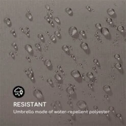 Flex-Shade XL Sonnenschirm 150 X 210 Cm Polyester UV 50 Dunkelgrau -Outdoor Grills Verkaufsgeschäft 10034728 yy 0004 logo Blumfeldt Flex Shade XL Sonnenschirm 150x210 grau