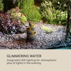 Mantua Kaskadenbrunnen Gartenbrunnen 4 Stufen Akku 2,8W Solar LED -Outdoor Grills Verkaufsgeschäft 10034730 yy 0007 logo Blumfeldt Mantua Kaskadenbrunnen