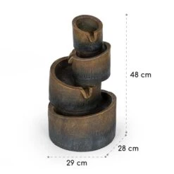 Mantua Kaskadenbrunnen Gartenbrunnen 4 Stufen Akku 2,8W Solar LED -Outdoor Grills Verkaufsgeschäft 10034730 yy 0008 logo Blumfeldt Mantua Kaskadenbrunnen