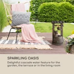 Speyer Kaskadenbrunnen Gartenbrunnen 4 Stufen Akku 2,8W Solar LED -Outdoor Grills Verkaufsgeschäft 10034731 yy 0003 logo Blumfeldt Speyer Kaskadenbrunnen