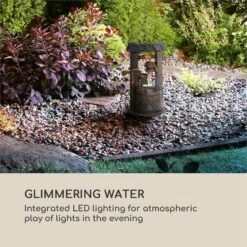 Speyer Kaskadenbrunnen Gartenbrunnen 4 Stufen Akku 2,8W Solar LED -Outdoor Grills Verkaufsgeschäft 10034731 yy 0007 logo Blumfeldt Speyer Kaskadenbrunnen