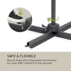 Belo Horizonte Sonnenschirm Sonnenschutz Ø 292cm Polyester Wasserabweisend Inkl. Standbasis Creme -Outdoor Grills Verkaufsgeschäft 10034743 yy 0004 logo blumfeldt Belo Horizonte Sonnenschirm creme