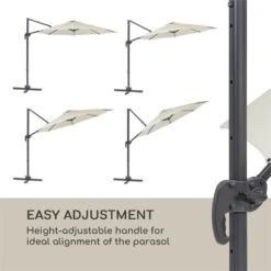 Belo Horizonte Sonnenschirm Sonnenschutz Ø 292cm Polyester Wasserabweisend Inkl. Standbasis Creme -Outdoor Grills Verkaufsgeschäft 10034743 yy 0006 logo blumfeldt Belo Horizonte Sonnenschirm creme