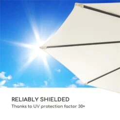 Belo Horizonte Sonnenschirm Sonnenschutz Ø 292cm Polyester Wasserabweisend Inkl. Standbasis Creme -Outdoor Grills Verkaufsgeschäft 10034743 yy 0008 logo blumfeldt Belo Horizonte Sonnenschirm creme
