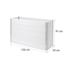 Nova Grow Gartenbeet 150 X 91 X 50 Cm WPC Holzoptik Weiß -Outdoor Grills Verkaufsgeschäft 10034746 yy 0009 logo Blumfeldt Nova Grow Gartenbeet 150x91x50 cm reedit