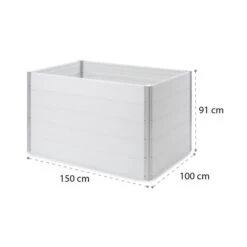 Nova Grow Gartenbeet 150 X 91 X 100 Cm WPC Holzoptik Weiß -Outdoor Grills Verkaufsgeschäft 10034747 yy 0009 logo Blumfeldt Nova Grow Gartenbeet 150x91x100cm reedit
