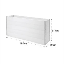Nova Grow Gartenbeet 195 X 91 X 50 Cm WPC Holzoptik Weiß -Outdoor Grills Verkaufsgeschäft 10034748 yy 0009 logo Blumfeldt Nova Grow Gartenbeet 195x91x50cm reedit