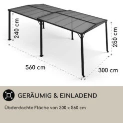 Pantheon Solid Sky Expand Pavillon 3x2,5x3 M Aluminium Polycarbonat -Outdoor Grills Verkaufsgeschäft 10034750 de 0004 usp