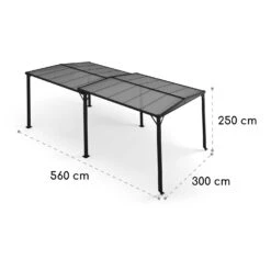 Pantheon Solid Sky Expand Pavillon 3x2,5x3 M Aluminium Polycarbonat -Outdoor Grills Verkaufsgeschäft 10034750 yy 0007 dimensions