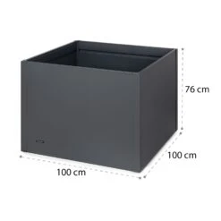 Highgrow Deluxe Hochbeet 100 X 76 X 100 Cm Verzinkter Stahl -Outdoor Grills Verkaufsgeschäft 10034751 yy 0007 logo blumfeldt Highgrow Deluxe Hochbeet 100x100