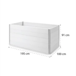 Nova Grow Gartenbeet 195 X 91 X 100 Cm WPC Holzoptik Weiß -Outdoor Grills Verkaufsgeschäft 10034752 yy 0009 logo Blumfeldt Nova Grow Gartenbeet 195x91x100cm reedit