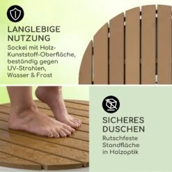 Sumatra Breeze Round Gartendusche WPC Aluminium 70x55cm Rund -Outdoor Grills Verkaufsgeschäft 10034760 de 0003 usp