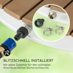 Sumatra Breeze Round Gartendusche WPC Aluminium 70x55cm Rund -Outdoor Grills Verkaufsgeschäft 10034760 de 0005 usp