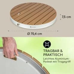 Sumatra Breeze Round Gartendusche WPC Aluminium 70x55cm Rund -Outdoor Grills Verkaufsgeschäft 10034760 de 0006 usp