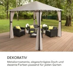 Mondo Gartenpavillon Partyzelt Gazebo 295x262x295 Stahl Polyester -Outdoor Grills Verkaufsgeschäft 10034764 de 0007 logo