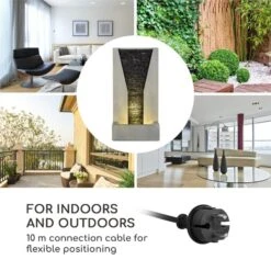 Riverrun Gartenbrunnen Zimmerbrunnen Indoor Outdoor 12W Pumpe LED-Ring -Outdoor Grills Verkaufsgeschäft 10034777 yy 0004 logo Blumfeldt Riverrun Gartenbrunnen Zimmerbrunnen