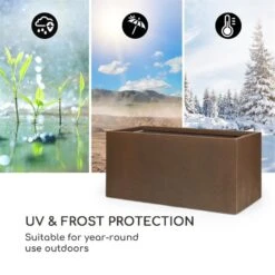 Solid Grow Rust Pflanzgefäß 80 X 38 X 38 Cm Fibreclay Rostfarben -Outdoor Grills Verkaufsgeschäft 10034788 yy 0005 logo Blumfeldt Solid Grow Rust Pflanzgefaess 80x38x38cm