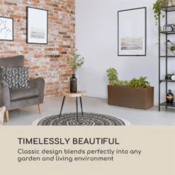 Solid Grow Rust Pflanzgefäß 80 X 38 X 38 Cm Fibreclay Rostfarben -Outdoor Grills Verkaufsgeschäft 10034788 yy 0006 logo Blumfeldt Solid Grow Rust Pflanzgefaess 80x38x38cm