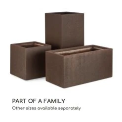 Solid Grow Rust Pflanzgefäß 80 X 38 X 38 Cm Fibreclay Rostfarben -Outdoor Grills Verkaufsgeschäft 10034788 yy 0008 logo Blumfeldt Solid Grow Rust Pflanzgefaess 80x38x38cm