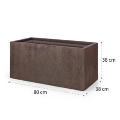 Solid Grow Rust Pflanzgefäß 80 X 38 X 38 Cm Fibreclay Rostfarben -Outdoor Grills Verkaufsgeschäft 10034788 yy 0009 logo Blumfeldt Solid Grow Rust Pflanzgefaess 80x38x38cm