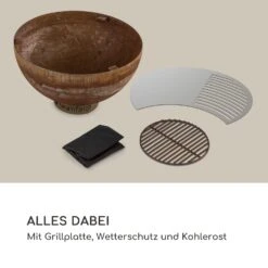 Savage Feuerschale Mit Grill  Ø: 60,5 Cm Stahl Inkl. Wetterschutz Rost -Outdoor Grills Verkaufsgeschäft 10034800 de 0008 logo