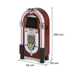 Graceland Touch Jukebox 12" Touch-Bedienfeld WLAN, CD, BT, Holzoptik -Outdoor Grills Verkaufsgeschäft 10034802 yy 0010 logo Auna Graceland Touch Jukebox Holzoptik