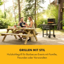 Meat Machine Holzkohlegrill BBQ 45x32,5cm Thermometer Bodenrollen -Outdoor Grills Verkaufsgeschäft 10034819 de 0002 logo
