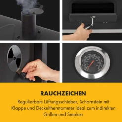 Meat Machine Holzkohlegrill BBQ 45x32,5cm Thermometer Bodenrollen -Outdoor Grills Verkaufsgeschäft 10034819 de 0006 logo