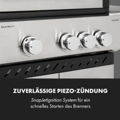 Valkyrie Gasgrill 3x3,2 + 2,9 KW Sichtfenster 54x42 Cm Grill Edelstahl -Outdoor Grills Verkaufsgeschäft 10034845 de 0009 logo