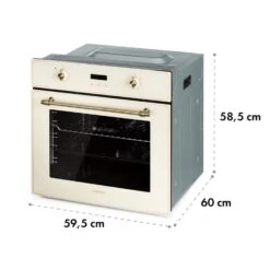 Elizabeth Einbaubackofen Retro 2200W 70L 50 - 250 °C Timer Display -Outdoor Grills Verkaufsgeschäft 10034881 yy 0009 logo Klarstein Elizabeth Einbaubackofen creme