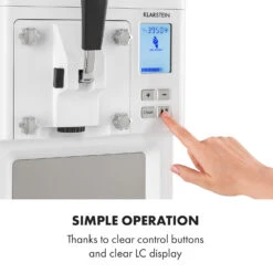 Sweet Sundae Eiscrememaschine Kompressor 1,5l Edelstahl Weiß -Outdoor Grills Verkaufsgeschäft 10034912 uk 0007 logo Klarstein Sahnehaeubchen Eiscrememaschine weiss