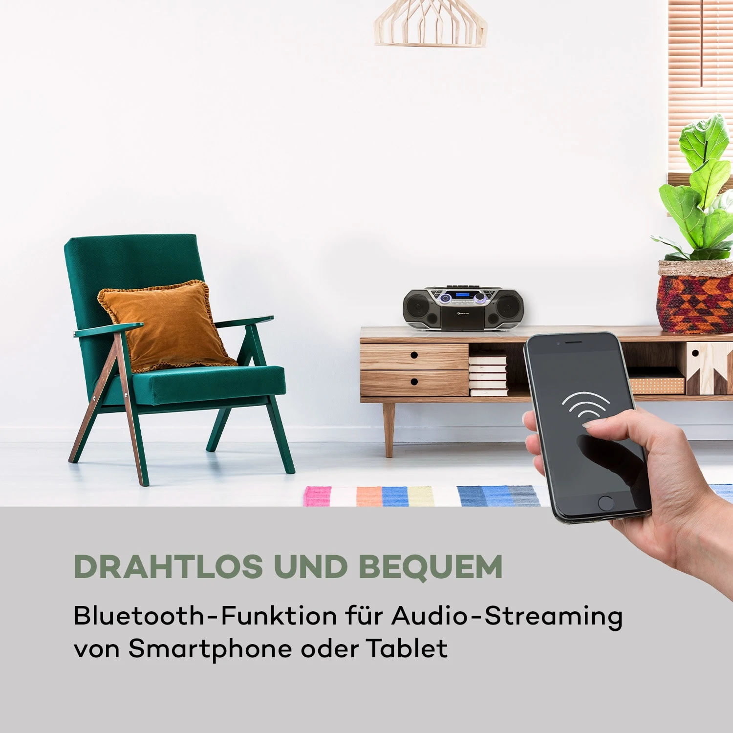 Roadie 2K Boombox CD-Player Kassettenradio DAB/DAB+ UKW Bluetooth 4 Roadie 2K Boombox CD-Player Kassettenradio DAB/DAB+ UKW Bluetooth – Bild 4