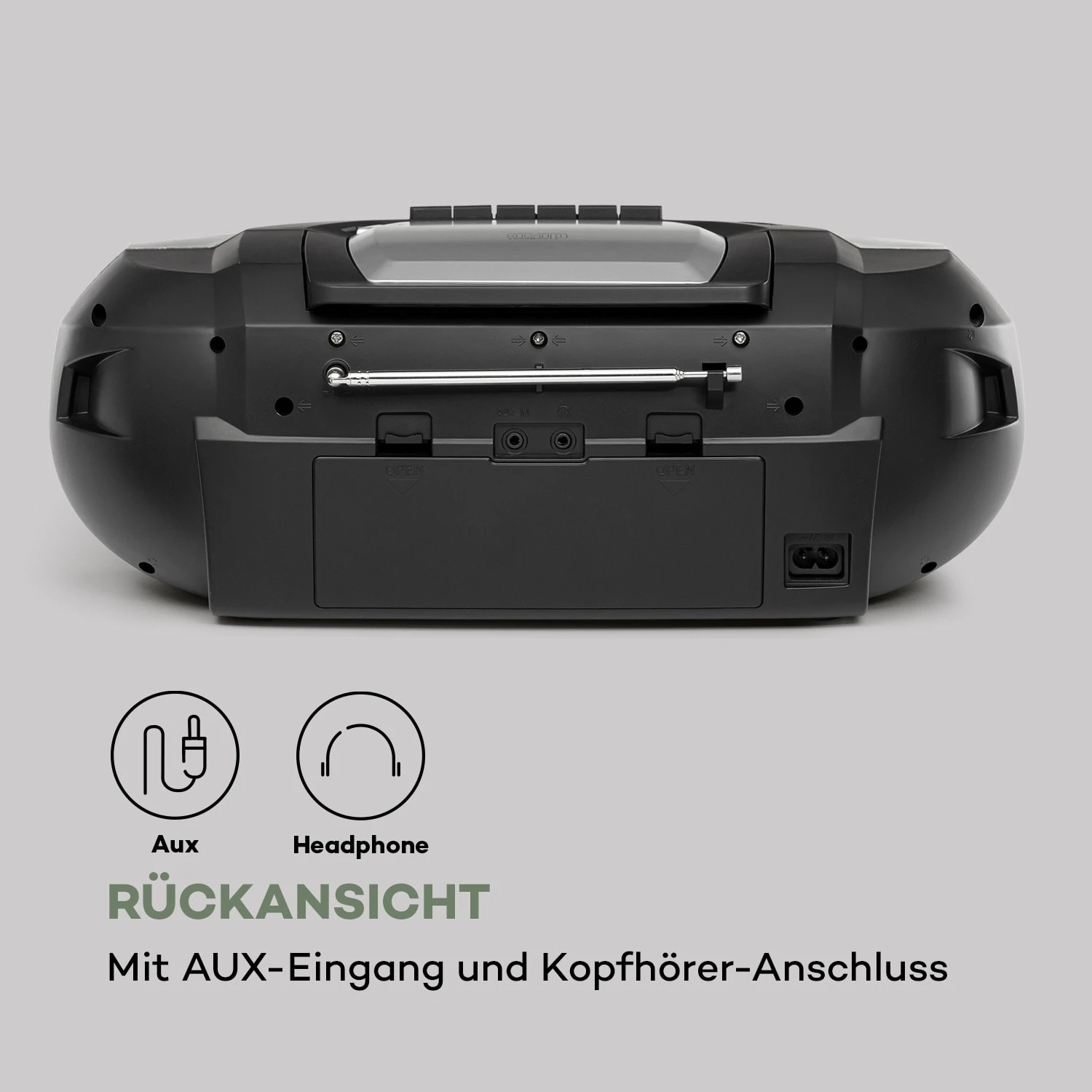 Roadie 2K Boombox CD-Player Kassettenradio DAB/DAB+ UKW Bluetooth 9 Roadie 2K Boombox CD-Player Kassettenradio DAB/DAB+ UKW Bluetooth – Bild 9