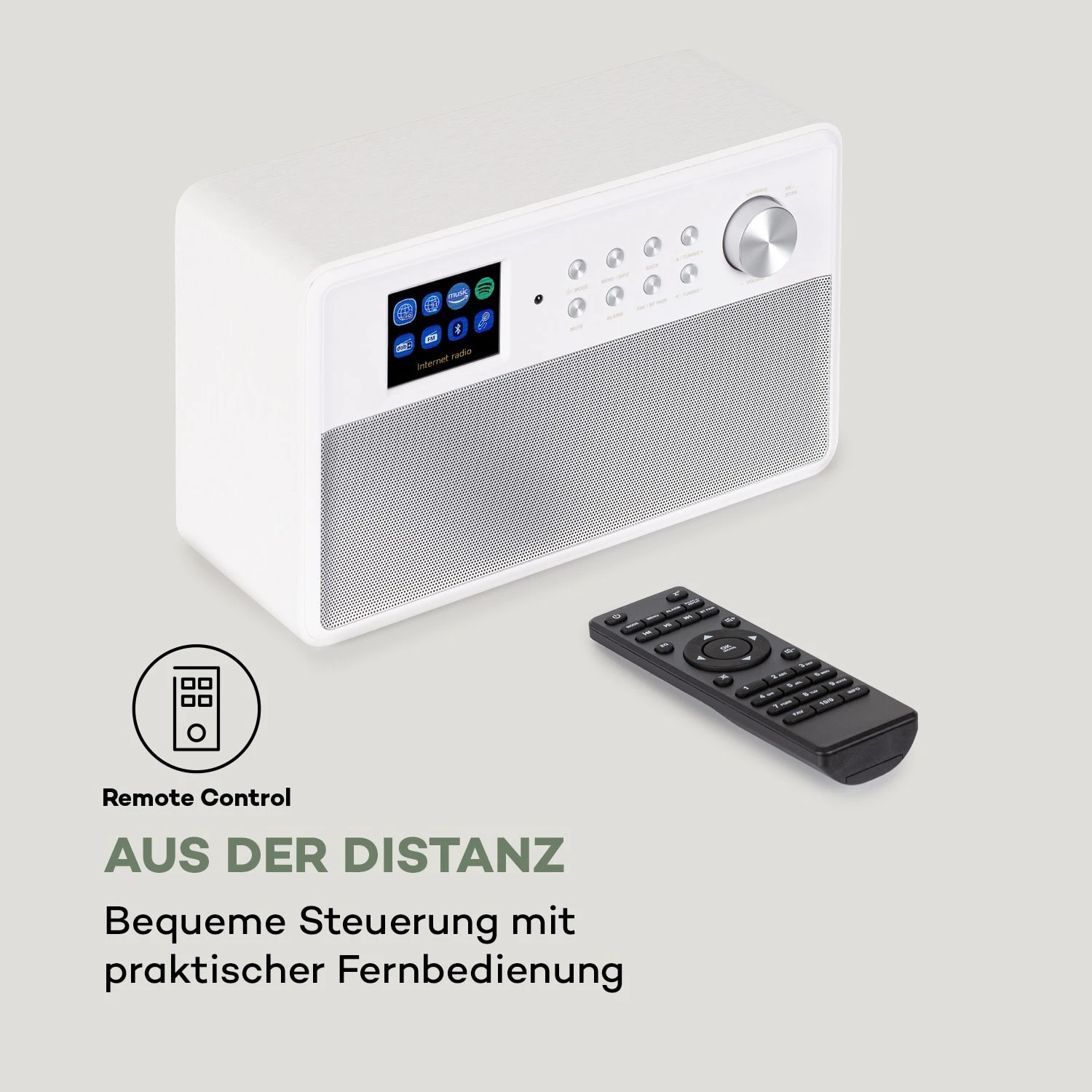 Connect Link Smart Radio IR/DAB+/UKW Spotify BT 2,4" HCC Display Weiß 9 Connect Link Smart Radio IR/DAB+/UKW Spotify BT 2,4" HCC Display Weiß – Bild 9