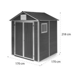 Schatzkammer Gartenschuppen UV-Schutz PVC Schloss Seitenfenster Grau -Outdoor Grills Verkaufsgeschäft 10034925 yy 0009 logo blumfeldt Schatzkammer Gartenschuppen blau