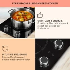 Kochheld Doppel-Induktionskochfeld 2900W Dreh-Regler Glas Schwarz -Outdoor Grills Verkaufsgeschäft 10034946 de 0004 usp