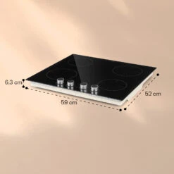 Kochheld 4-Zonen-Induktionskochfeld 6000W Dreh-Regler Glas Schwarz -Outdoor Grills Verkaufsgeschäft 10034947 yy 0011 dimensions