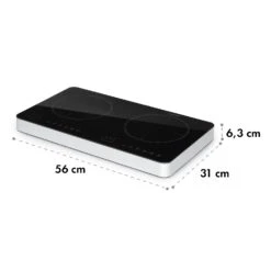 Cookio Kochfeld Induktion Freistehend 3500 W Bis 240 °C Glaskeramik -Outdoor Grills Verkaufsgeschäft 10034949 yy 0009 logo Klarstein Cookio Doppel Induktionskochfeld schwarz