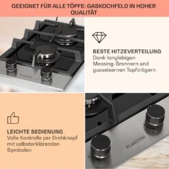 Alchemist Domino Gaskochfeld 2-flammig Aluminium-Brenner Glaskeramik -Outdoor Grills Verkaufsgeschäft 10034968 de 0004 usp