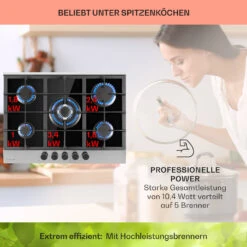 Alchemist 5 Zonen Gaskochfeld Aluminium-Brenner Glaskeramik Schwarz -Outdoor Grills Verkaufsgeschäft 10034970 de 0003 usp