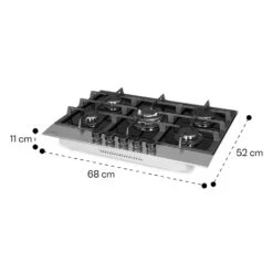 Alchemist 5 Zonen Gaskochfeld Aluminium-Brenner Glaskeramik Schwarz -Outdoor Grills Verkaufsgeschäft 10034970 yy 0011 dimensions