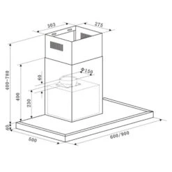 Limelight Dunstabzugshaube 90cm Wandhaube 600m³/h Schwarz -Outdoor Grills Verkaufsgeschäft 10034978 yy 0010 logo Klarstein Limelight Dunstabzugshaube 90cm schwarz