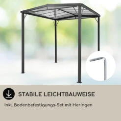 Pantheon Solid Sky Flat Pergola Vordach 3x3m Polycarbonat 9 Pantheon Solid Sky Flat Pergola Vordach 3x3m Polycarbonat -Outdoor Grills Verkaufsgeschäft 10034984 de 0004 usp