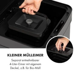Touchless Black Stainless Steel Müllsammler Sensor 72L 4 Behälter ABS / PP / Edelstahl Schwarz -Outdoor Grills Verkaufsgeschäft 10035097 de 0004 logo